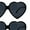 Black, variant on Womens Oversize Heart Shape Beveled Jewel Lens Sunglasses All Black