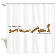 CafePress White Dachshund Polyester Shower Curtain, 70" x 72"
