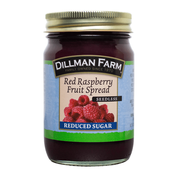 Dillman Farm Seedless Red Raspberry Reduced Sugar Spread - Pack of 6