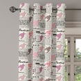 thumbnail image 2 of Ambesonne News Grommet Curtain, Fashion Magazine Retro, 50" x 120", Black White Pink, 2 of 6