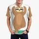 thumbnail image 1 of Balery Cute Sloth In Yoga Pose Tree Camisa Polo de Hombre con Estampado, de Manga Corta y Tejido Medio, Camisa Tipo Golf Polo-Small, 1 of 6