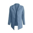 thumbnail image 4 of Leesechin Clearance Women's Casual Blazer Jackets Suit Colored Long Sleeve For Business Office Light Blue, 4 of 7