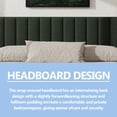 thumbnail image 4 of NNV Full Upholstered Platform Bed with Vertical Channel Tufted Headboard,Wooden Slats Support,Black Linen, 4 of 6