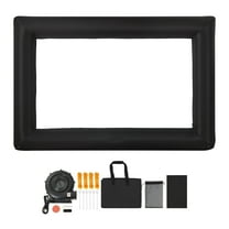 KFFKFF 16FT Inflatable Outdoor Movie Screen with 250W Air Blower, Durable Oxford Fabric Projection Screen for Backyard, Home Theater, and Events