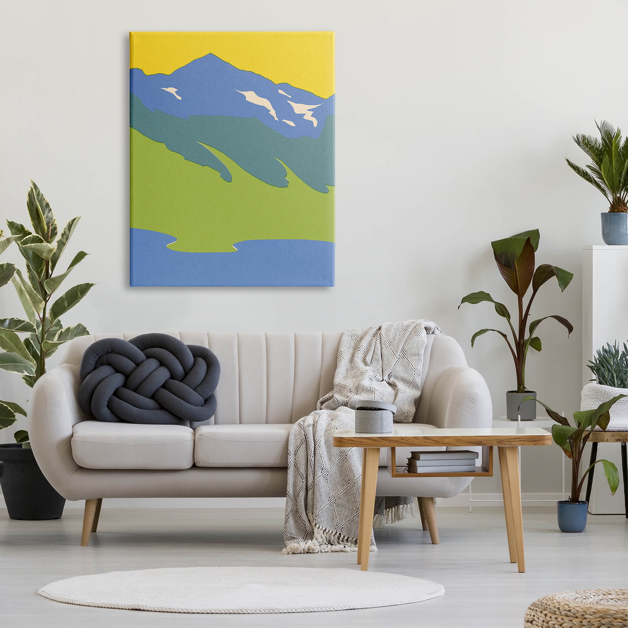 Stupell Industries Modern Mountain Sea Landscape Graphic Art Gallery Wrapped Canvas Print Wall Art, Design by Jacob Green