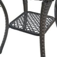 thumbnail image 6 of PARKWELL Outdoor Patio Side Table Square Wicker End Table with Glass Top, Gray, 6 of 7