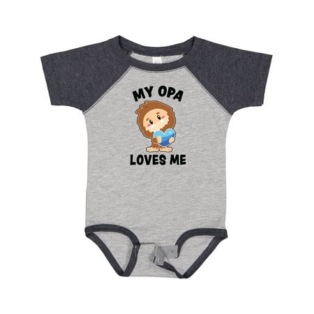 

Inktastic Cute Bigfoot My Opa Loves Me Gift Baby Boy Bodysuit
