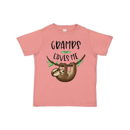 

Inktastic Gramps Loves Me Cute Sloth and Baby Gift Toddler Boy or Toddler Girl T-Shirt