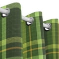thumbnail image 3 of Green Plaid Blackout Curtains Window Grommet Insulated Curtain Bedroom Living Room 54"x55" 2 Panels, 3 of 5