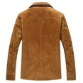 thumbnail image 6 of FLAVOR Men's Classic Leather Jacket Suede Winter Coat with Removable Collar (X-Large, Brown), 6 of 6