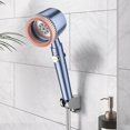 thumbnail image 3 of Cabezal de ducha de alta presión 5 modos pulverizador ajustable accesorios de baño (azul), 3 of 5