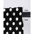 thumbnail image 6 of Black White Polka Dots Tier Curtains 36 Inch Length,Sheer Curtains for Bedroom Living Room Window Modern Abstract Art Circle Rod Pocket Drapes Kitchen Curtains Small Half Window 27.5"x36" 2 Panels, 6 of 7