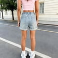 thumbnail image 6 of Bovxnpu Girls Jean Shorts Kids Denim Shorts Jorts Girls Denim Ripped Summer Lightweight Casual Outer Wear Shorts, 6 of 7
