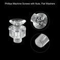 thumbnail image 4 of Uxcell M8 x 20mm Plastic Phillips Machine Screws with Nuts and Flat Washers, PC Flat Head Machine Bolts 20 Sets, 4 of 4