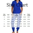 thumbnail image 2 of Fgvctg Scrub Sets for Woman Plus Size Scrubs Stretchy V-Neck Yoga Scrub Pants and Tops Medical Scrub Sets Nursing Top with Pockets Light Blue M, 2 of 3
