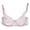 Pink, variant on Mikilon Women's V-neck Adjustable Straps Underwire sex Floral Lace Bra Wireless Bras for Women Support 40 B on Sale