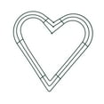 thumbnail image 1 of Heart Shaped Wreath Iron Base Creative Flower Arrangement Wreath Form Garland Green 25cm, 1 of 9
