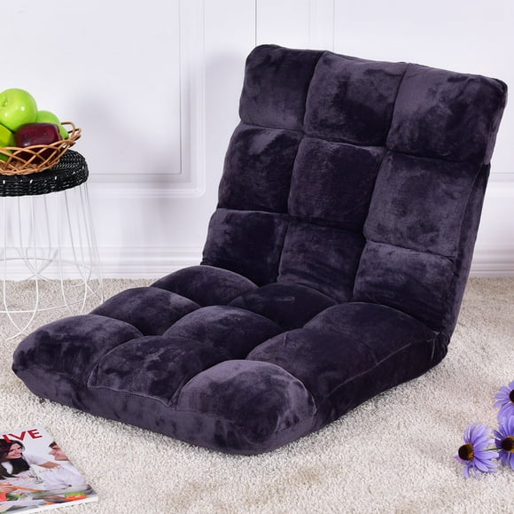 Costway Floor Folding Sofa Chair Lounger 5 Positon Adjustable Sleeper Bed Couch Recliner
