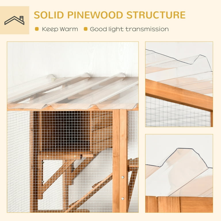 PawHut Catio Playground: Outdoor Kitty Exterior, Multiple Door