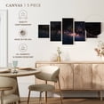 thumbnail image 4 of Elephant Stock Milky Way System Wall Art - Horizontal Multi Panel Canvas - 5 Pieceliving Room Wall Decor - Photography Astronomy & Space Multi Panel - Black And Orange Decor - 92" x 42", 4 of 4