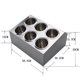 thumbnail image 1 of Caja de acero inoxidable para cuchillos y tenedores, estante para cuchillos, caja para material de sabor, caja para recolección de cuchillos y tenedores, suministros de cocina, utensilios de bar,, 1 of 1