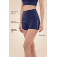 thumbnail image 2 of Women’s Three Pocket Basic Active Shorts, Moisture Wicking Comfortable Wear, 2 of 5
