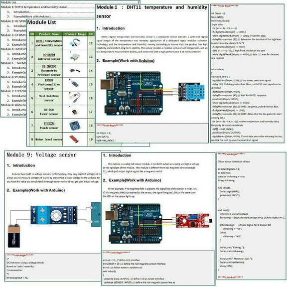 22-In-1 Starter Kit Sensor Module with Tutorial For Arduino For Raspberry Pi