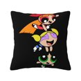 thumbnail image 1 of Fundas de almohada de lino de Las Chicas Superpoderosas, fundas de cojín cuadradas de arpillera para sofá cama, banco, 18 x 18 pulgadas (45 cm), funda de almohada, 1 of 8