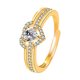 thumbnail image 1 of Anillos de plata para mujer Anillos de nudo Anillos de dedo abierto Anillos de corazón con circonita cúbica Anillos de hija de polilla Joyería Anillos ajustables para mujeres, 1 of 4