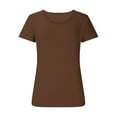 thumbnail image 3 of PeiLuo Women's Scoop Neck Short/Long Sleeve Slim Fit T - Shirt Tunic Tops, 3 of 5