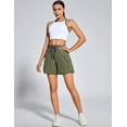 thumbnail image 6 of Women's Cargo Hiking Shorts for Camping Travel Outdoor Athletic with Zipper Pockets Quick Dry Water Resistant Summe Army Green L, 6 of 7
