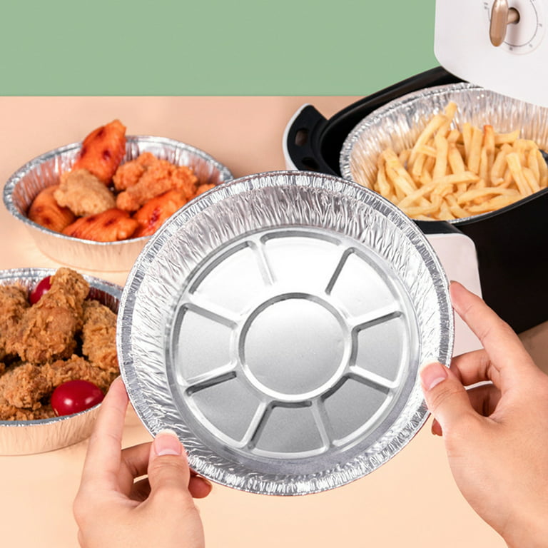 20pcs Air Fryer Aluminum Foil Trays Foil Plate Container Home Oven Baking  Pan Food Trays Containers Cookware