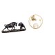 thumbnail image 1 of Escultura de bola de cristal Feng Shui moderna, figura de metal para escritorio, oficina, sala de estar, dormitorio, pasillo, chimenea, regalo decorat, 1 of 8