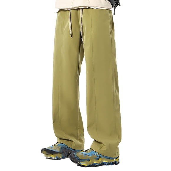 Pantalon Décontracté pour Hommes de Grande Rue, Coupe Ample, Cargo, à Boutons, pour un Usage Quotidien et la Mode Automne