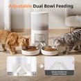 thumbnail image 7 of EDX 6L Automatic Cat Feeder for 2 Cats,&nbsp;Timed Cat Food Dispenser with 2 Stainless Steel Bowls, 10s Voice Recorder & Dual Power, Pet Feeder for Cats & Dogs, White, 7 of 7