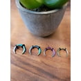 thumbnail image 2 of Set of 4 Rainbow Steel Pinchers for Septum Stretching Kit Ears Tapers Horseshoe Gauges - size=6g 8g 10g 12g, 2 of 2