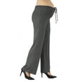thumbnail image 2 of 24seven Comfort Apparel Comfortable Stretch Draw String Maternity Pants, 2 of 4