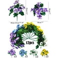 thumbnail image 3 of A set of 12 Vibrant UV Resistant Artificial Pansies - Long-Lasting, Realistic, and Versatile All-Season Plastic Faux Flowers for Indoor & Outdoor Decor White/Purple/Blue/Yellow, 3 of 5