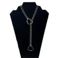 thumbnail image 1 of Women Heart Star Circle Slip Chain Necklace Punk Rock Stainless Steel Neck, 1 of 8