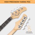 thumbnail image 5 of GLARRY Full Size Electric Bass Guitar with 20W AMP, 4 String Beginner Starter Kit with Accessories including Cable, Strap, Bag for Kids and Adults (Sunset), 5 of 13