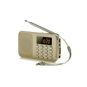 Portable FM Radio With MP3 Player Speaker Flashlight Functions