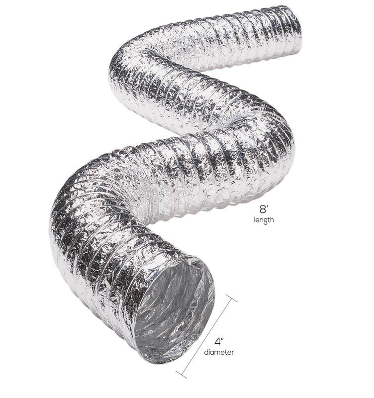 Deflecto Supurr-Flex Clothes Dryer Transition Duct - 4" x 8' F0408B/4