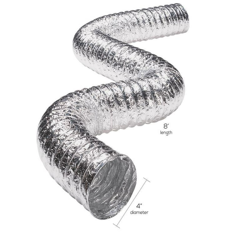 Deflecto Supurr-Flex Clothes Dryer Transition Duct - 4" x 8' F0408B/4