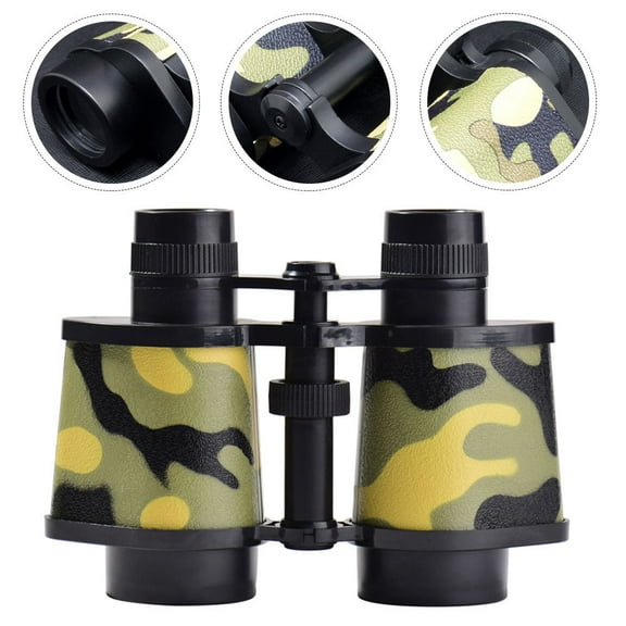 HEMOTON Camouflage Binoculars for Kids Made from Plastic Great for Outdoor Adventures and Learning Activities 7x21