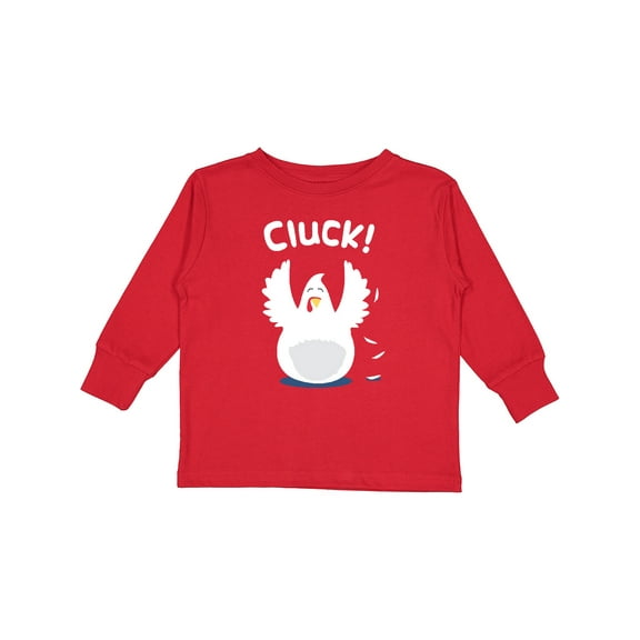 Inktastic Chicken Barnyard Farm Cluck Boys or Girls Long Sleeve Toddler T-Shirt