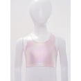 thumbnail image 4 of iixpin Big Girls Shiny Metallic Camisole Tank Tops Jazz Hip Hop Dance Costume Party Fancy Vest Tee Pink 7-10, 4 of 7