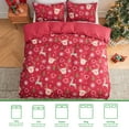 thumbnail image 3 of Gogreen King Duvet Cover Floral, Soft & Breathable Microfiber 3 Pieces King Bedding Sets, Pattern King Comfy Duvet Cover, with Zipper Closure (Christmas Elk, King), 3 of 8