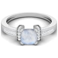 thumbnail image 1 of 2.02 Cts Coussin Forme Pierre de Lune Art Déco Tige 925 Argent Sterling Mariage Femmes Bague, 1 of 3
