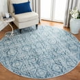 thumbnail image 2 of SAFAVIEH Martha Stewart Isabella Tazmin Diamond Area Rug, Denim Blue/Ivory, 6'7" x 6'7" Round, 2 of 11