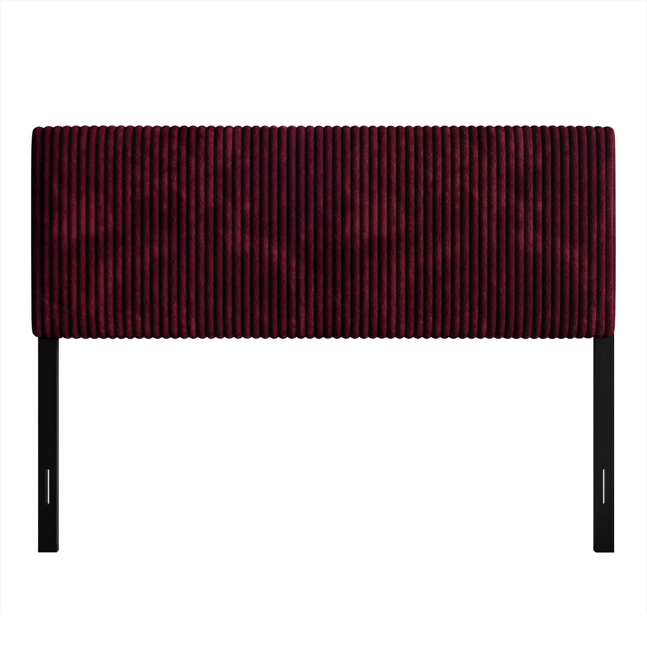 Castle Place Cozy Corduroy Velvet Upholstered Full Headboard, Red